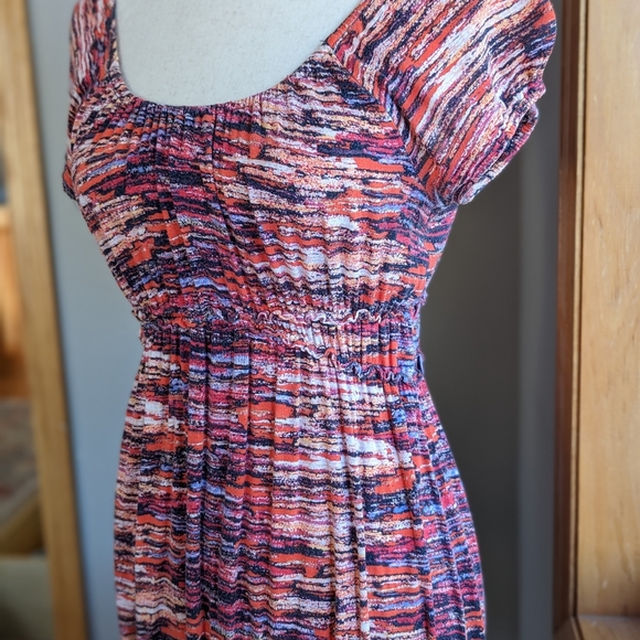 Daisy Fuentes Women's Mini Dress Size Small Multicolor Short Sleeve Pullover - Picture 2 of 9